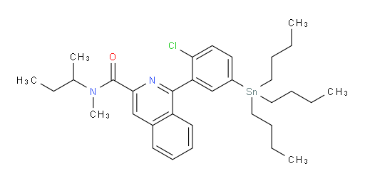 N-(仲丁基)-1-(2-氯-5-(三丁基锡基)苯基)-N-甲基异喹啉-3-甲酰胺