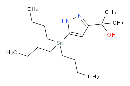 2-(5-(三丁基锡基)-1H-吡唑-3-基)丙-2-醇