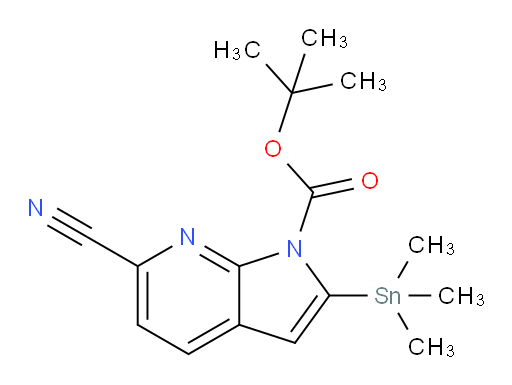 叔丁基 6-氰基-2-(三甲基锡基)-1H-吡咯并[2,3-b]吡啶-1-甲酸酯