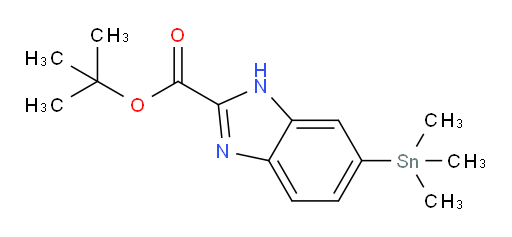 叔丁基 6-(三甲基锡基)-1H-苯并[d]咪唑-2-甲酸酯