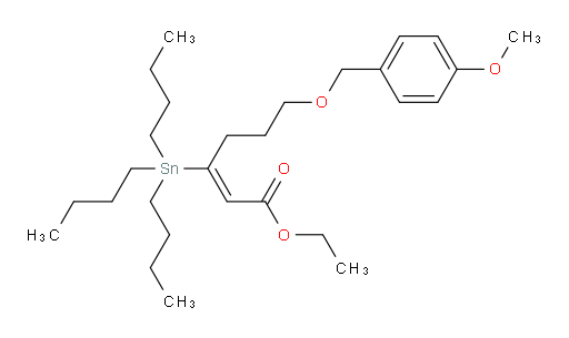 (E)-乙基 6-((4-甲氧基苄氧基))-3-(三丁基锡基)己-2-烯酸酯
