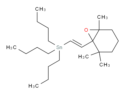 (E)-三丁基(2-(2,2,6-三甲基-7-氧杂双环[4.1.0]庚-1-基)乙烯基)锡烷