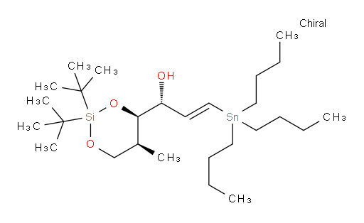 (R,E)-1-((4R,5S)-2,2-双-叔丁基-5-甲基-1,3,2-二氧杂silinan-4-基)-3-(三丁基锡基)丙-2-烯-1-醇