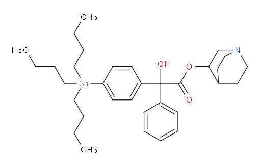 喹宁环-3-基 2-羟基-2-苯基-2-(4-(三丁基锡基)苯基)乙酸酯