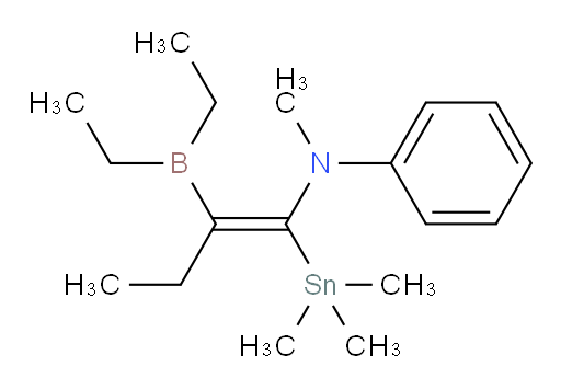 (Z)-N-(2-(二乙基boryl)-1-(三甲基锡基)丁-1-烯-1-基)-N-甲基苯胺