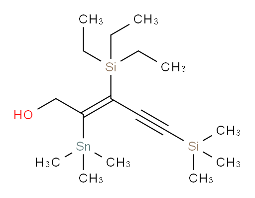 (E)-3-(三乙基硅基)-5-(三甲基硅基)-2-(三甲基锡基)戊-2-烯-4-炔-1-醇