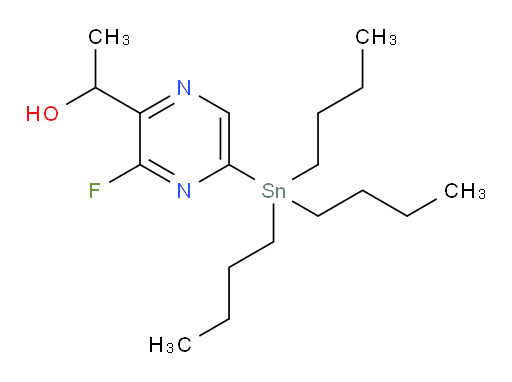 1-(3-氟-5-(三丁基锡基)吡嗪-2-基)乙醇