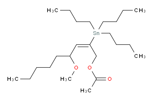 (E)-4-甲氧基-2-(三丁基锡基)壬-2-烯-1-基 乙酸酯