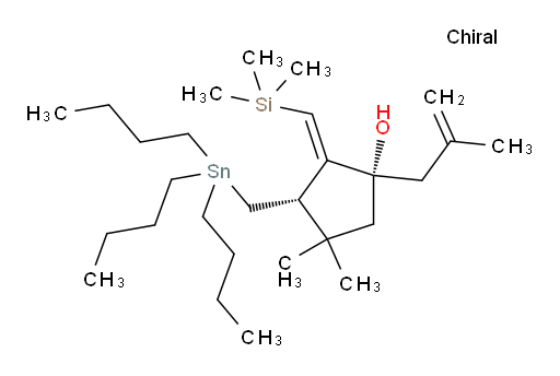 (1R,3S,E)-4,4-二甲基-1-(2-甲基烯丙基)-3-((三丁基锡基)甲基)-2-((三甲基硅基)亚甲基)环戊醇