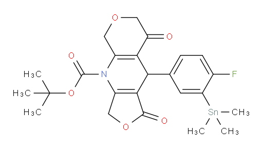叔丁基 9-(4-氟-3-(三甲基锡基)苯基)-1,8-二氧代-5,7,8,9-四氢-1H-呋喃并[3,4-b]吡喃并[4,3-e]吡啶-4(3H)-甲酸酯