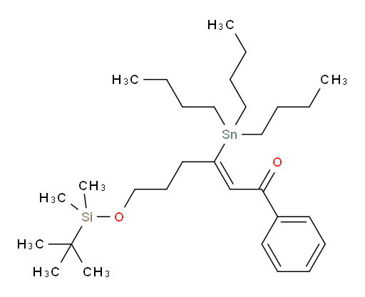(Z)-6-((叔丁基二甲基sil氧基))-1-苯基-3-(三丁基锡基)己-2-烯-1-酮