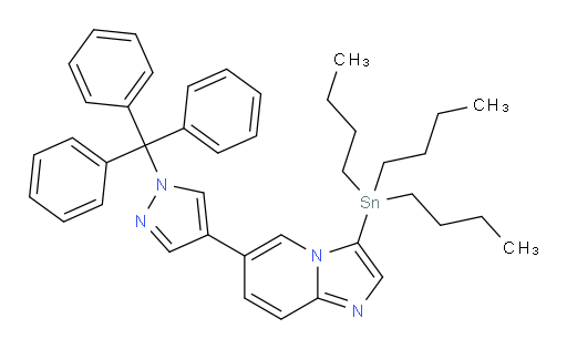 3-(三丁基锡基)-6-(1-三苯甲基-1H-吡唑-4-基)咪唑并[1,2-a]吡啶