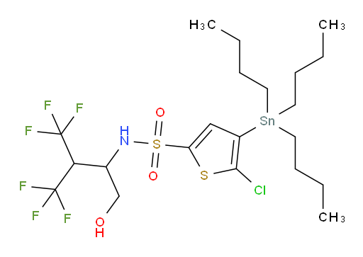 5-氯-4-(三丁基锡基)-N-(4,4,4-三氟-1-羟基-3-(三氟甲基)丁-2-基)噻吩-2-磺酰胺