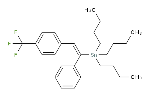 (E)-三丁基(1-苯基-2-(4-(三氟甲基)苯基)乙烯基)锡烷