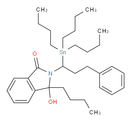 3-丁基-3-羟基-2-(3-苯基-1-(三丁基锡基)丙基)异吲哚啉-1-酮