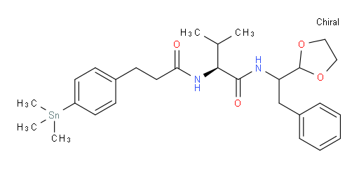 (2S)-N-(1-(1,3-二氧杂环戊烷-2-基)-2-苯基乙基)-3-甲基-2-(3-(4-(三甲基锡基)苯基)丙酰胺基)丁酰胺