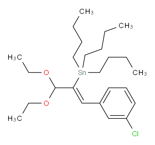 (Z)-三丁基(1-(3-氯苯基)-3,3-二乙氧基丙-1-烯-2-基)锡烷