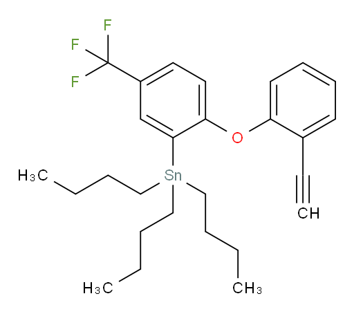 三丁基(2-(2-乙炔基苯氧基)-5-(三氟甲基)苯基)锡烷