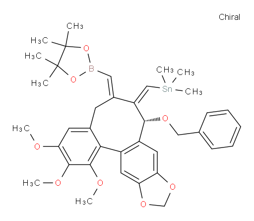 ((Z)-((R,E)-8-(苄氧基)-1,2,3-三甲氧基-6-((4,4,5,5-四甲基-1,3,2-二氧杂环己硼烷-2-基)亚甲基)-5,6-二氢苯并[3',4']环辛烷并[1',2':4,5]苯并[1,2-d][1,3]二氧杂环戊烯-7(8H)-亚基)甲基)三甲基锡烷