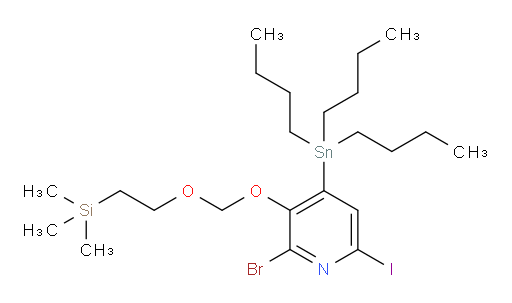 2-溴-6-碘-4-(三丁基锡基)-3-((2-(三甲基硅基)乙氧基)甲氧基)吡啶