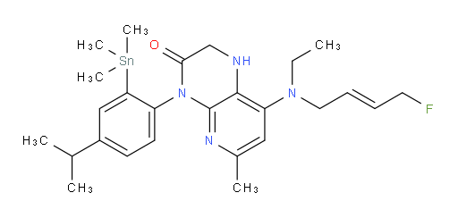 (E)-8-(乙基(4-氟丁-2-烯-1-基)氨基)-4-(4-异丙基-2-(三甲基锡基)苯基)-6-甲基-1,2-二氢吡啶并[2,3-b]吡嗪-3(4H)-酮
