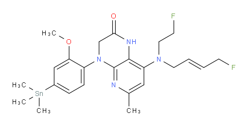 (E)-8-((4-氟丁-2-烯-1-基)(2-氟乙基)氨基)-4-(2-甲氧基-4-(三甲基锡基)苯基)-6-甲基-3,4-二氢吡啶并[2,3-b]吡嗪-2(1H)-酮
