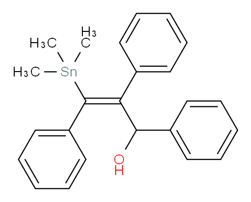 (E)-1,2,3-三苯基-3-(三甲基锡基)丙-2-烯-1-醇
