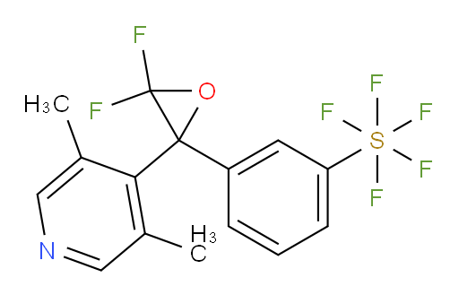 3-(2-(3,5-dimethylpyridin-4-yl)-3,3-difluorooxiran-2-yl)(pentafluoromercapto)benzene