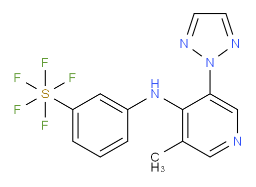 3-((3-methyl-5-(2H-1,2,3-triazol-2-yl)pyridin-4-yl)amino)(pentafluoromercapto)benzene