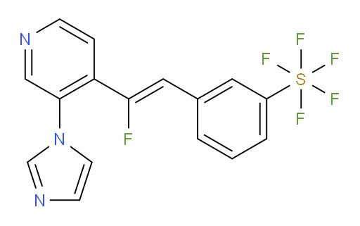 (Z)-3-(2-(3-(1H-imidazol-1-yl)pyridin-4-yl)-2-fluorovinyl)(pentafluoromercapto)benzene