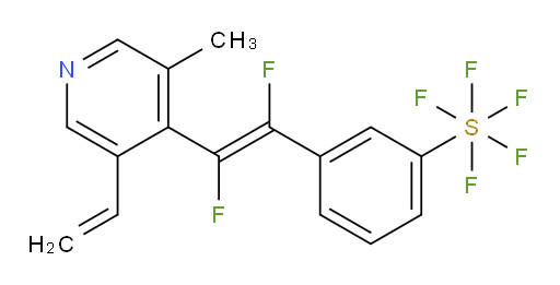 (E)-3-(1,2-difluoro-2-(3-methyl-5-vinylpyridin-4-yl)vinyl)(pentafluoromercapto)benzene