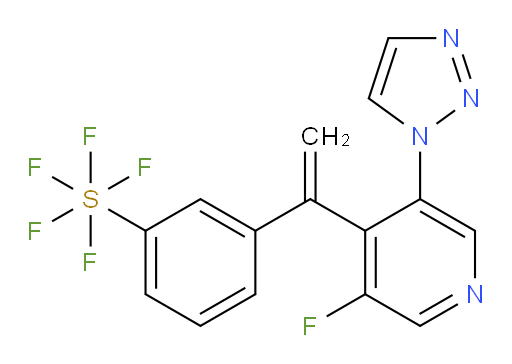 3-(1-(3-fluoro-5-(1H-1,2,3-triazol-1-yl)pyridin-4-yl)vinyl)(pentafluoromercapto)benzene