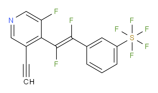 (E)-3-(2-(3-ethynyl-5-fluoropyridin-4-yl)-1,2-difluorovinyl)(pentafluoromercapto)benzene