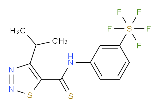 [3-[[[4-(1-methylethyl)-1,2,3-thiadiazol-5-yl]thioxomethyl]amino]phenyl]sulfur pentafluoride