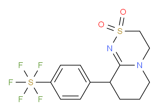 [4-(3,4,6,7,8,9-hexahydro-2,2-dioxidopyrido[2,1-c][1,2,4]thiadiazin-9-yl)phenyl]sulfur pentafluoride