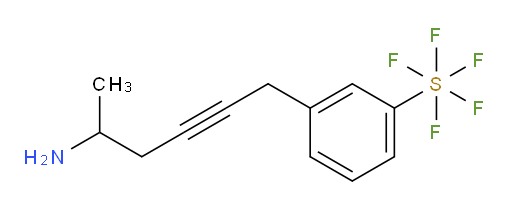 3-(5-aminohex-2-yn-1-yl)(pentafluoromercapto)benzene