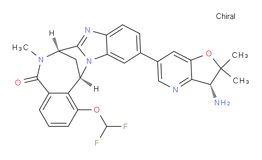 (7R,14R)-11-[(3R)-3-amino-2,3-dihydro-2,2-dimethyl-furo[3,2-b]pyridin-6-yl]-1-(difluoromethoxy)-6,7-dihydro-6-methyl-7,14-Methanobenzimidazo[1,2-b][2,5]benzodiazocin-5(14H)--one