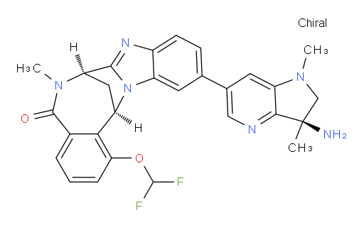 (7R,14R)-11-[(3R)-3-amino-2,3-dihydro-1,3-dimethyl-1H-pyrrolo[3,2-b]pyridin-6-yl]-1-(difluoromethoxy)-6,7-dihydro-6-methyl-7,14-Methanobenzimidazo[1,2-b][2,5]benzodiazocin-5(14H)--one