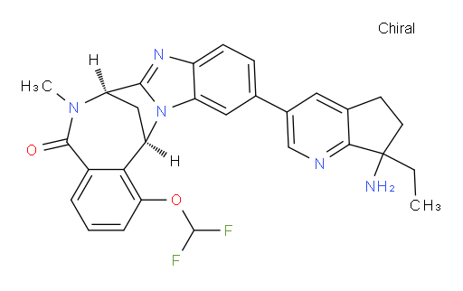 (7R,14R)-11-(7-amino-7-ethyl-6,7-dihydro-5H-cyclopenta[b]pyridin-3-yl)-1-(difluoromethoxy)-6,7-dihydro-6-methyl-7,14-Methanobenzimidazo[1,2-b][2,5]benzodiazocin-5(14H)--one