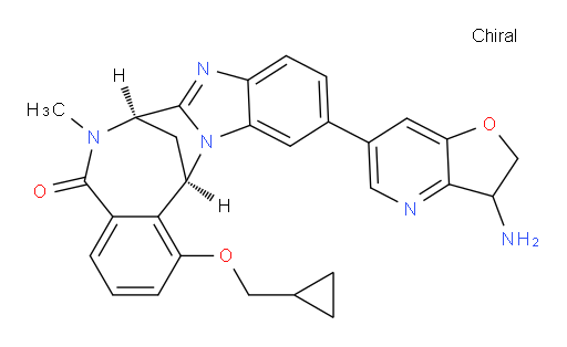 (7R,14R)-11-(3-amino-2,3-dihydrofuro[3,2-b]pyridin-6-yl)-1-(cyclopropylmethoxy)-6,7-dihydro-6-methyl-7,14-Methanobenzimidazo[1,2-b][2,5]benzodiazocin-5(14H)--one