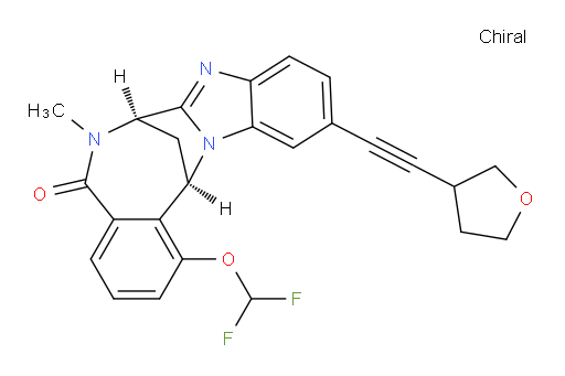 (7R,14R)-1-(difluoromethoxy)-6,7-dihydro-6-methyl-11-[2-(tetrahydro-furan-3-yl)ethynyl]-7,14-Methanobenzimidazo[1,2-b][2,5]benzodiazocin-5(14H)--one