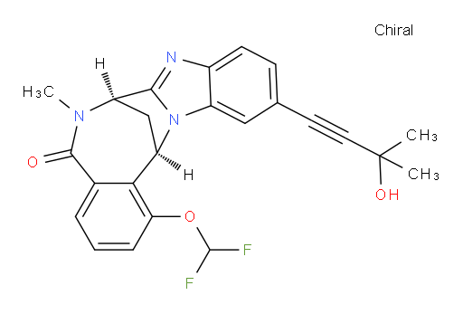(7R,14R)-1-(difluoromethoxy)-6,7-dihydro-11-(3-hydroxy-3-methyl-1-butyn-1-yl)-6-methyl-7,14-Methanobenzimidazo[1,2-b][2,5]benzodiazocin-5(14H)--one