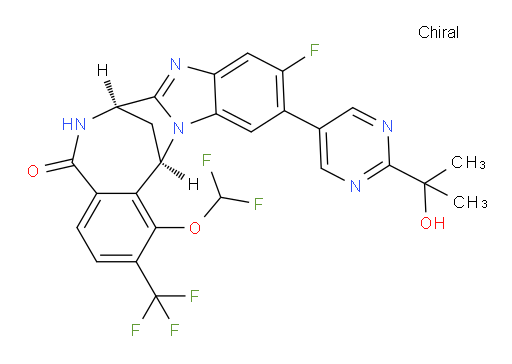 (7R,14R)-1-(difluoromethoxy)-10-fluoro-6,7-dihydro-11-[2-(1-hydroxy-1-methylethyl)-pyrimidin-5-yl]-2-(trifluoromethyl)-7,14-Methanobenzimidazo[1,2-b][2,5]benzodiazocin-5(14H)--one