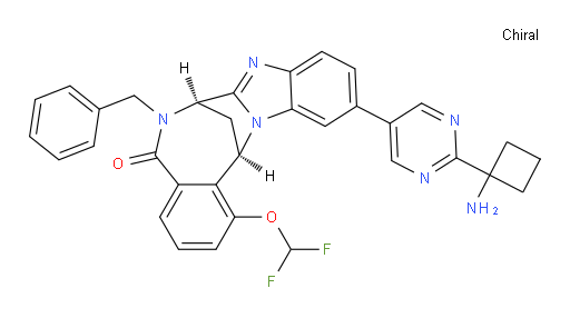 (7R,14R)-11-(2-(1-aminocyclobutyl)pyrimidin-5-yl)-6-benzyl-1-(difluoromethoxy)-6,7-dihydro-7,14-methanobenzo[f]benzo[4,5]imidazo[1,2-a][1,4]diazocin-5(14H)-one