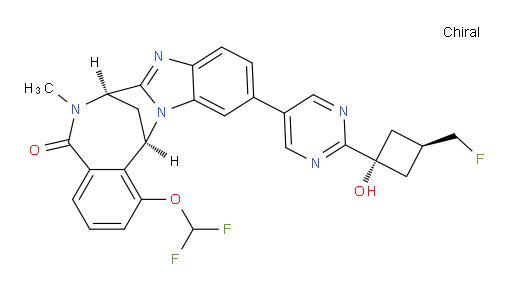 (7R,14R)-1-(difluoromethoxy)-11-(2-((1r,3R)-3-(fluoromethyl)-1-hydroxycyclobutyl)pyrimidin-5-yl)-6-methyl-6,7-dihydro-7,14-methanobenzo[f]benzo[4,5]imidazo[1,2-a][1,4]diazocin-5(14H)-one