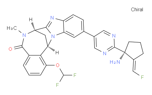 (7R,14R)-11-(2-((R,E)-1-amino-2-(fluoromethylene)cyclopentyl)pyrimidin-5-yl)-1-(difluoromethoxy)-6-methyl-6,7-dihydro-7,14-methanobenzo[f]benzo[4,5]imidazo[1,2-a][1,4]diazocin-5(14H)-one
