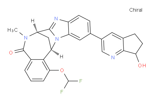 (7R,14R)-1-(difluoromethoxy)-11-(7-hydroxy-6,7-dihydro-5H-cyclopenta[b]pyridin-3-yl)-6-methyl-6,7-dihydro-7,14-methanobenzo[f]benzo[4,5]imidazo[1,2-a][1,4]diazocin-5(14H)-one