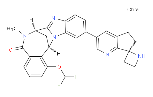 (7R,14R)-1-(difluoromethoxy)-11-((S)-5',6'-dihydrospiro[azetidine-2,7'-cyclopenta[b]pyridin]-3'-yl)-6-methyl-6,7-dihydro-7,14-methanobenzo[f]benzo[4,5]imidazo[1,2-a][1,4]diazocin-5(14H)-one
