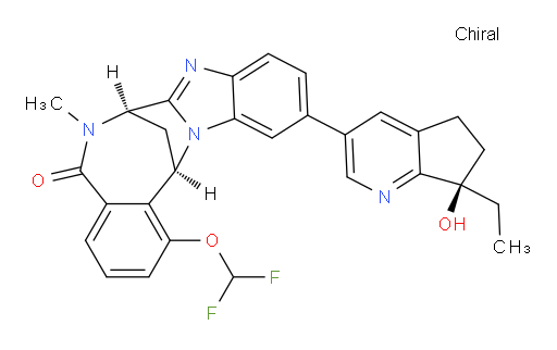 (7R,14R)-1-(difluoromethoxy)-11-((R)-7-ethyl-7-hydroxy-6,7-dihydro-5H-cyclopenta[b]pyridin-3-yl)-6-methyl-6,7-dihydro-7,14-methanobenzo[f]benzo[4,5]imidazo[1,2-a][1,4]diazocin-5(14H)-one