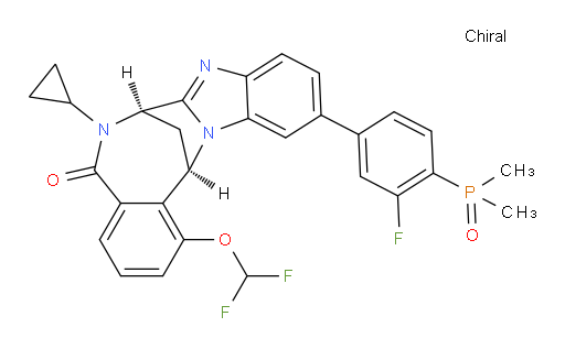 (7R,14R)-6-cyclopropyl-1-(difluoromethoxy)-11-[4-(dimethylphosphinyl)-3-fluorophenyl]-6,7-dihydro-7,14-Methanobenzimidazo[1,2-b][2,5]benzodiazocin-5(14H)--one